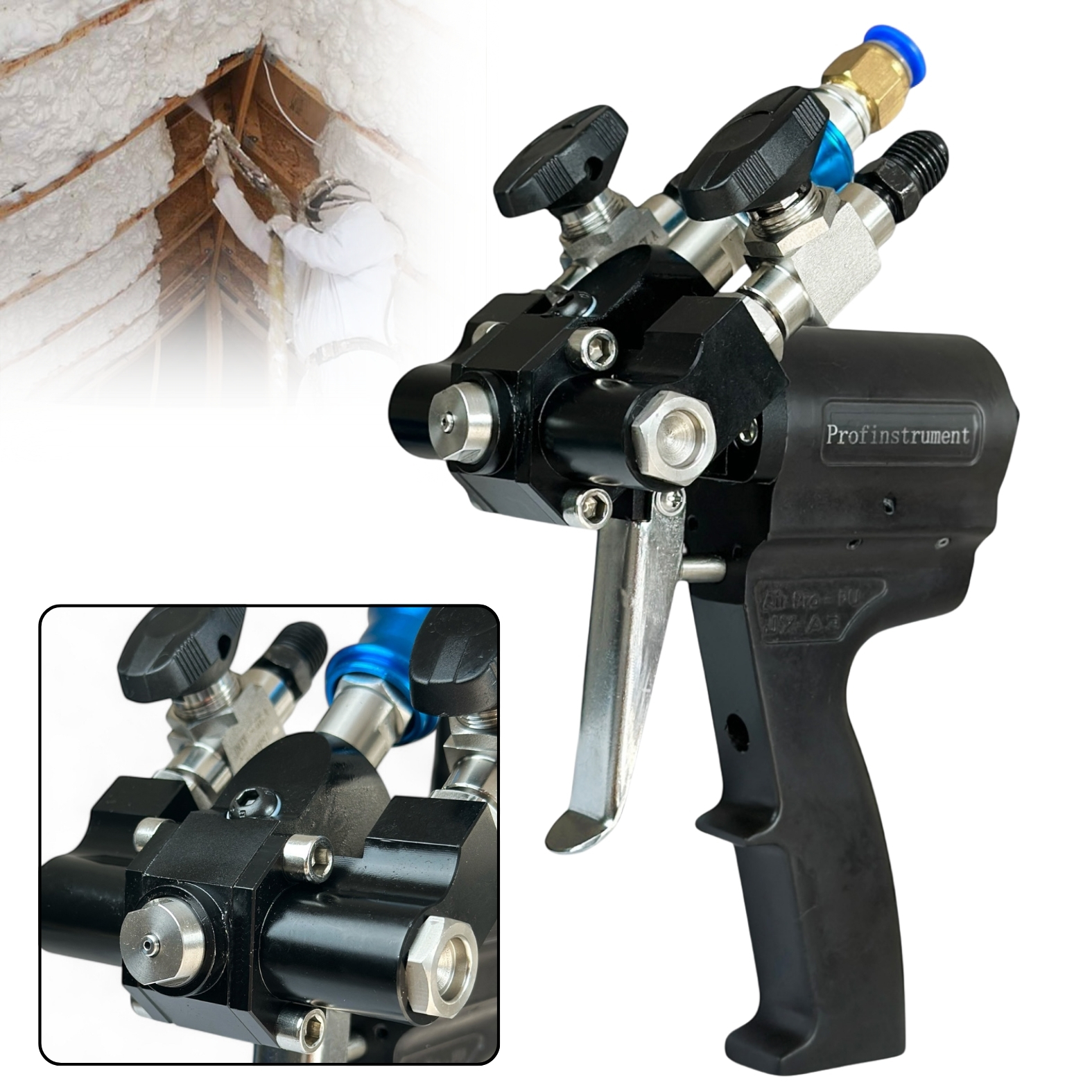Профессиональный пистолет для нанесения пенополиуретана (ППУ), полимочевины Profinstrument JX-A3 - фото 1 Профессиональный пистолет для нанесения пенополиуретана (ППУ), полимочевины Profinstrument JX-A3 - фото 1