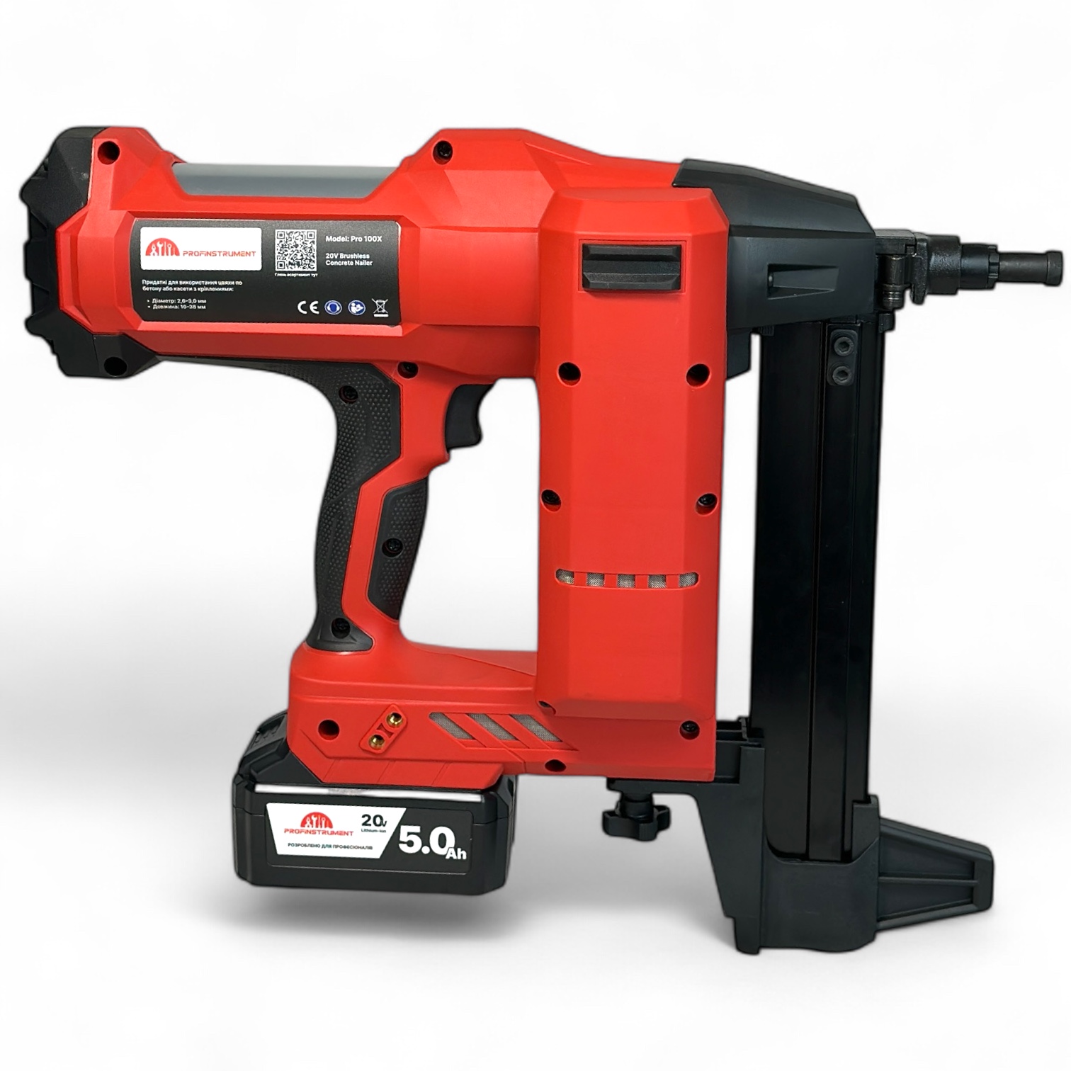 Монтажный аккумуляторный пистолет для гвоздей по бетону Profinstrument Pro-100X - фото 10 Монтажный аккумуляторный пистолет для гвоздей по бетону Profinstrument Pro-100X - фото 10