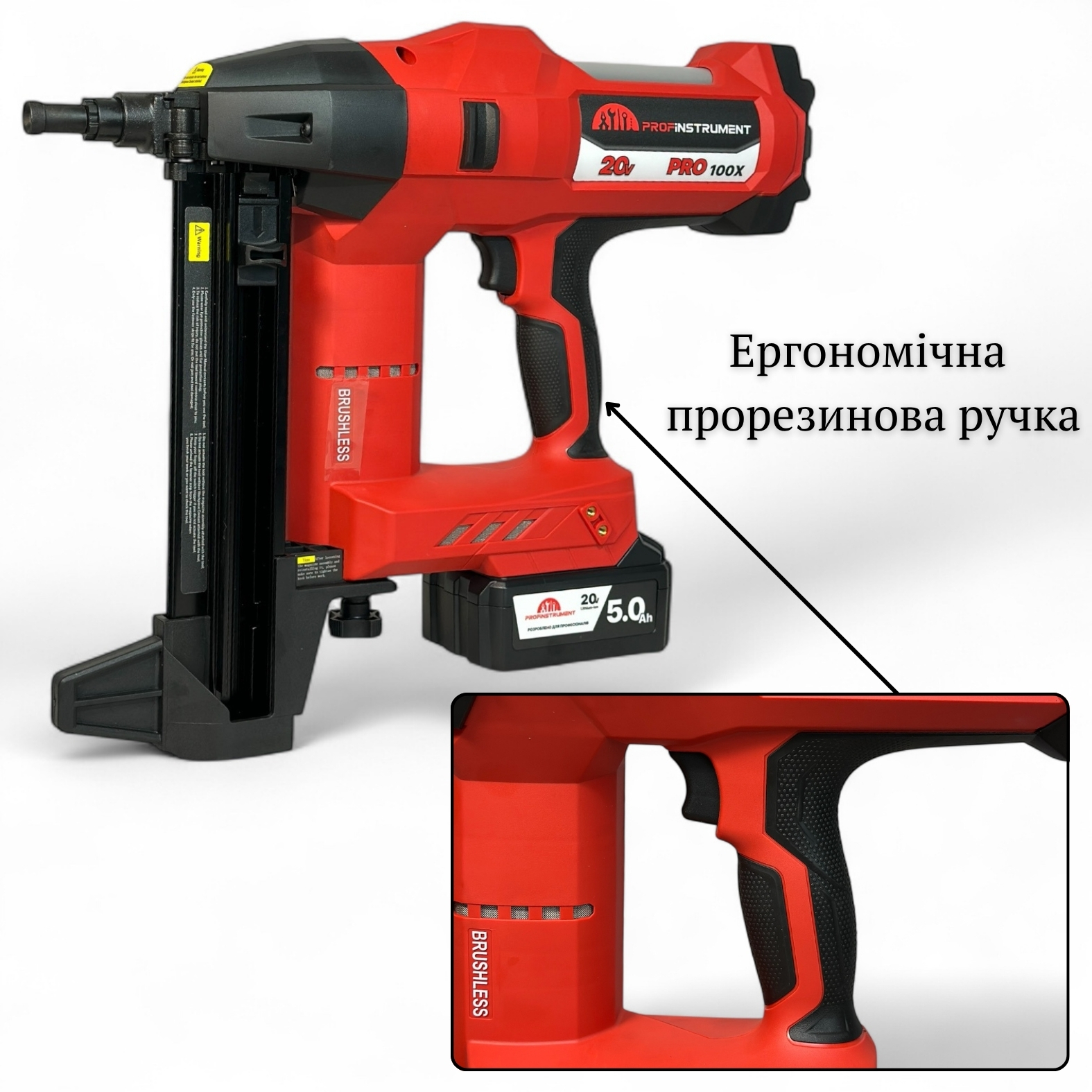 Монтажный аккумуляторный пистолет для гвоздей по бетону Profinstrument Pro-100X - фото 12 Монтажный аккумуляторный пистолет для гвоздей по бетону Profinstrument Pro-100X - фото 12