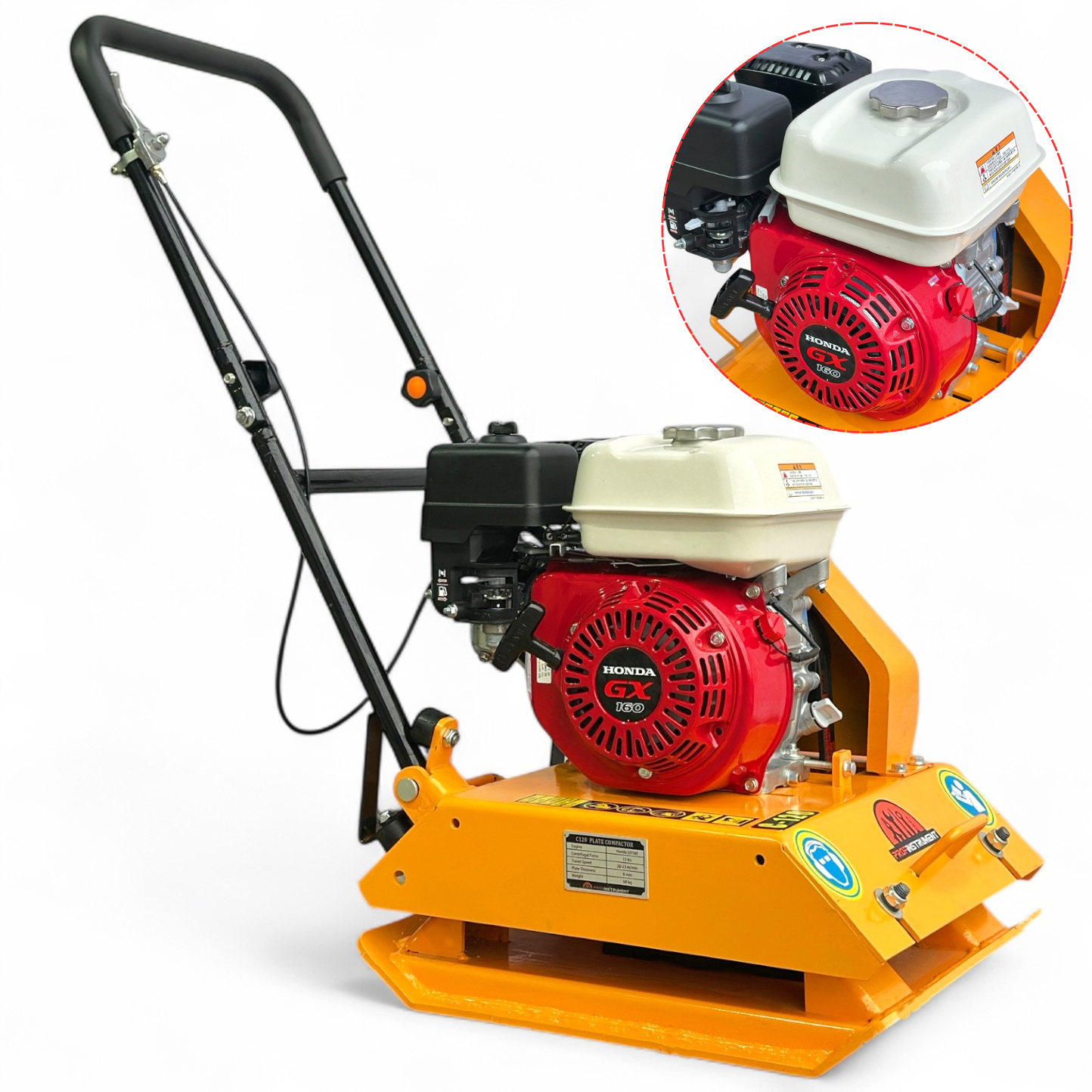 Бензиновая виброплита Profinstrument C-120 (Honda GX-160, 6,5 л.с.) - фото 1 Бензиновая виброплита Profinstrument C-120 (Honda GX-160, 6,5 л.с.) - фото 1