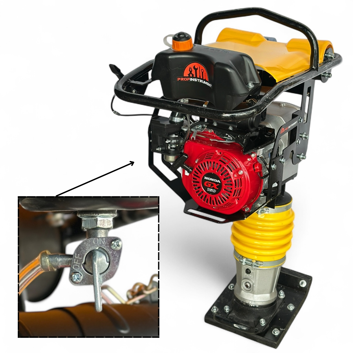 Вибротрамбовка бензиновая (вибронога) Profinstrument RM80-A (Honda GX-160, 5,5 л.с.) - фото 16 Вибротрамбовка бензиновая (вибронога) Profinstrument RM80-A (Honda GX-160, 5,5 л.с.) - фото 16