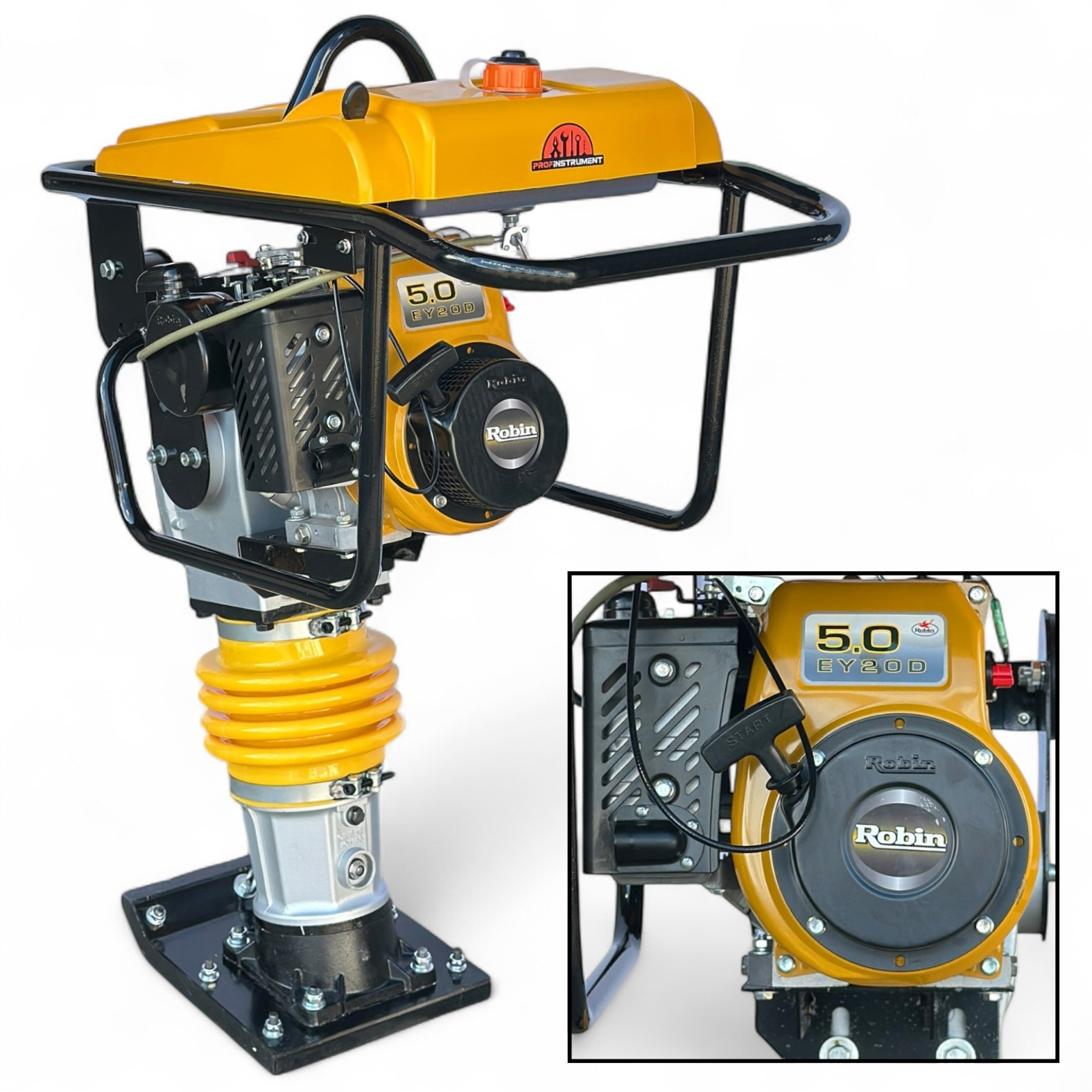 Вибротрамбовка бензиновая (Вибронога) Profinstrument HCR-125 (ROBIN EY20 5 л.с. / 3,6кВт) - фото 4 Вибротрамбовка бензиновая (Вибронога) Profinstrument HCR-125 (ROBIN EY20 5 л.с. / 3,6кВт) - фото 4