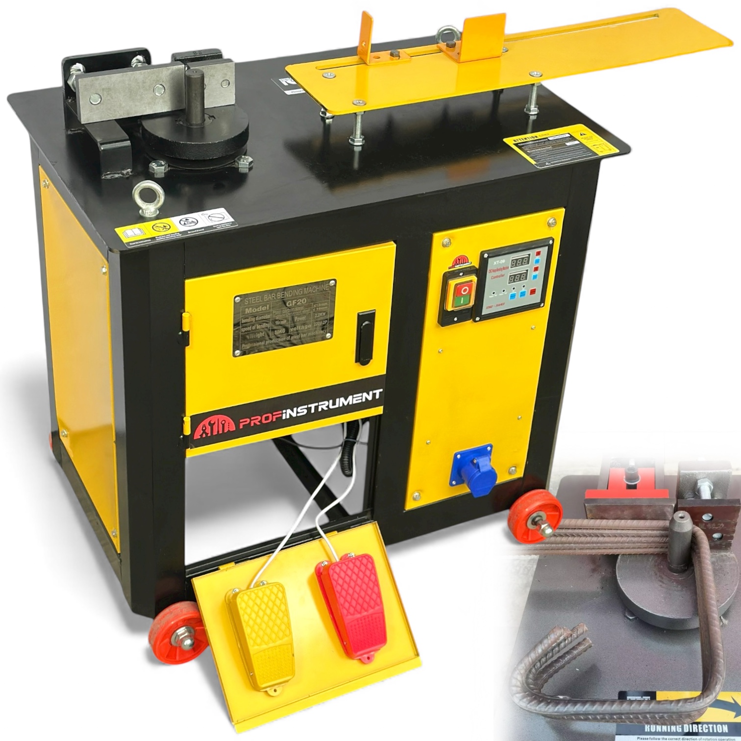 Станок для гибки арматуры в скобу или хомут ЧПУ Profinstrument GF-20 - фото 2 Станок для гибки арматуры в скобу или хомут ЧПУ Profinstrument GF-20 - фото 2