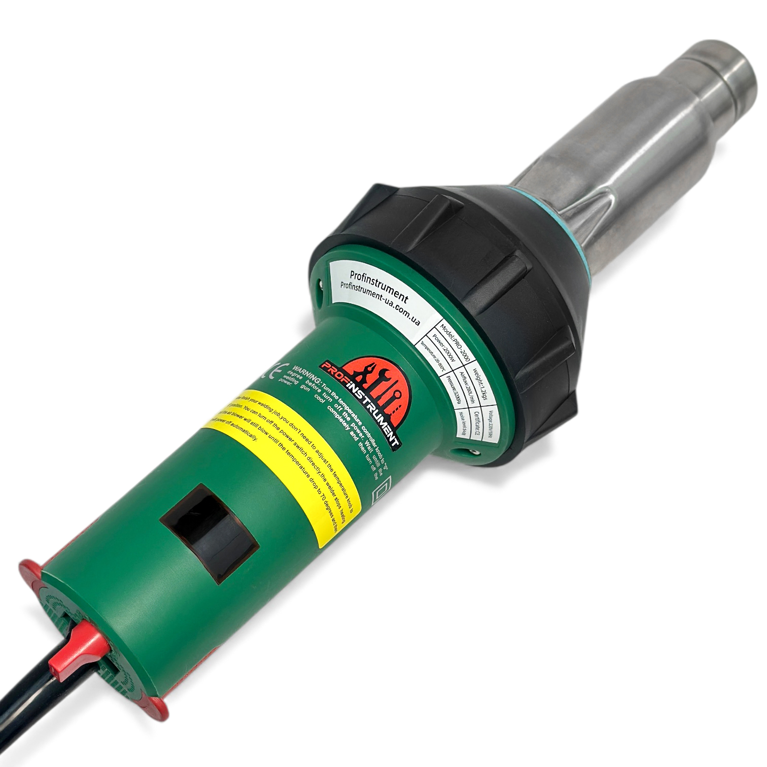 Профессиональный фен Profinstrument LS 2000W с дисплеем и функцией автоматического охлаждения 750°C - фото 6 Профессиональный фен Profinstrument LS 2000W с дисплеем и функцией автоматического охлаждения 750°C - фото 6