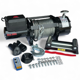 Автомобильная лебедка Profinstrument 20000Lbs (9100кг 12 V) Электрическая автолебедка на эвакуатор, лафет, джип