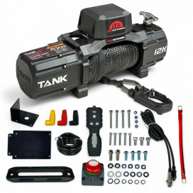 Лебедка автомобильная Profinstrument 12000 LBS TANK 12v (5454 кг) Cинтетический трос