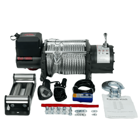 Автомобильная лебедка Profinstrument 15000 Lbs (6800кг 12V) электрическая лебедка на эвакуатор, лафет