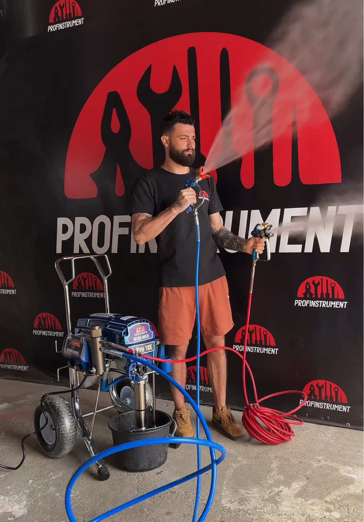 Профессиональный безвоздушный агрегат для шпатлевки Profinstrument PRO-10Х (10.0 л/мин 5000 Вт) - фото 2
