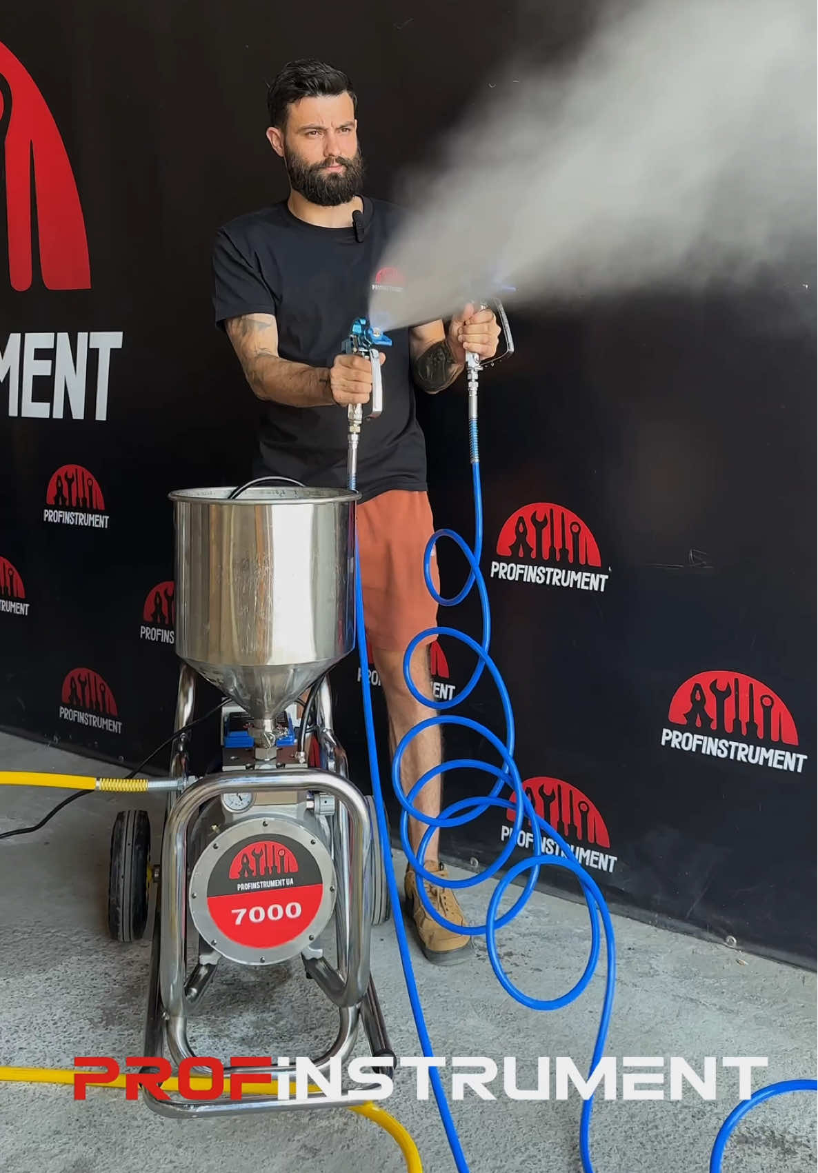 Мембранный покрасочный агрегат для шпатлевки Profinstrument PRO-7000 (8.3 л, 4.5 кВт) - фото 2 Мембранный покрасочный агрегат для шпатлевки Profinstrument PRO-7000 (8.3 л, 4.5 кВт) - фото 2