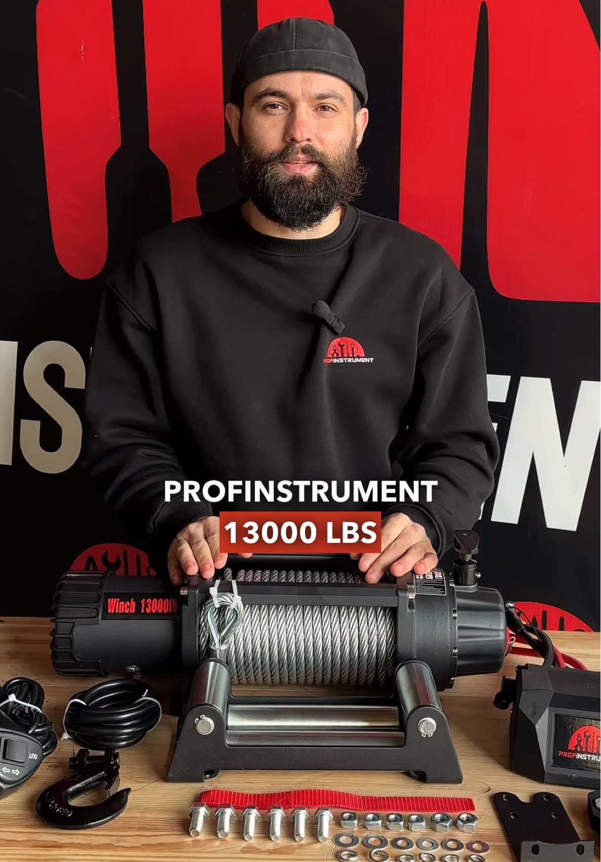 Автомобильная электрическая лебедка Profinstrument 13000 LBS 24V (5909 кг) - фото 2 Автомобильная электрическая лебедка Profinstrument 13000 LBS 24V (5909 кг) - фото 2