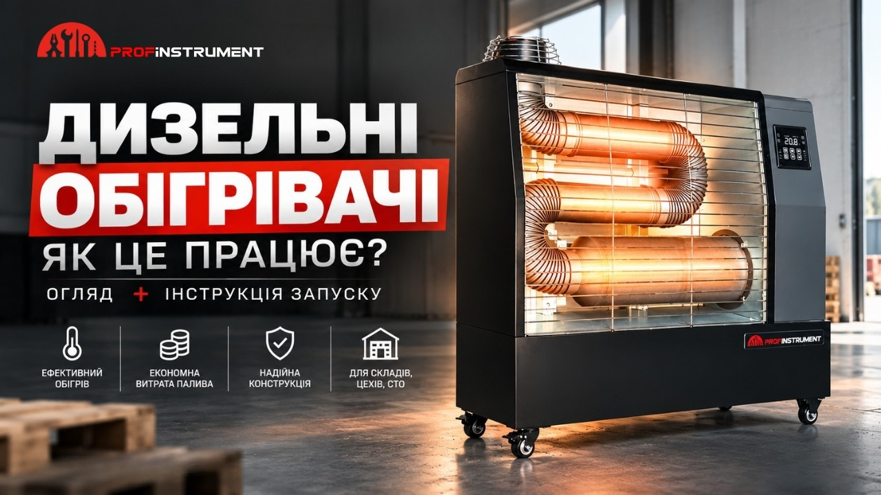 Промисловий дизельний інфрачервоний обігрівач  Profinstrument PDH-16 (100&ndash;120 м&sup2;, 16 кВт) - фото 2